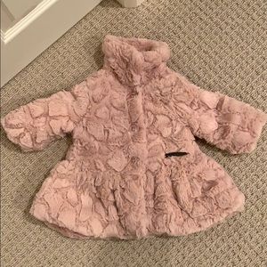 Calvin Klein Baby Girls' Faux-Fur Coat 3-6 mo